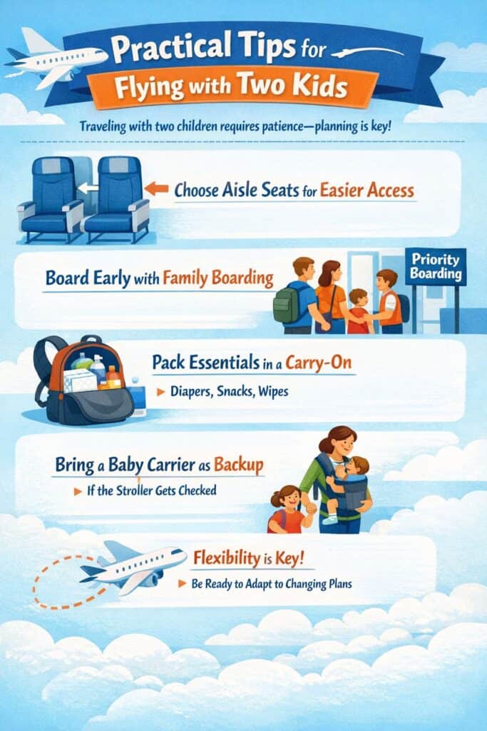 a practical tips guide for parents flying with kids